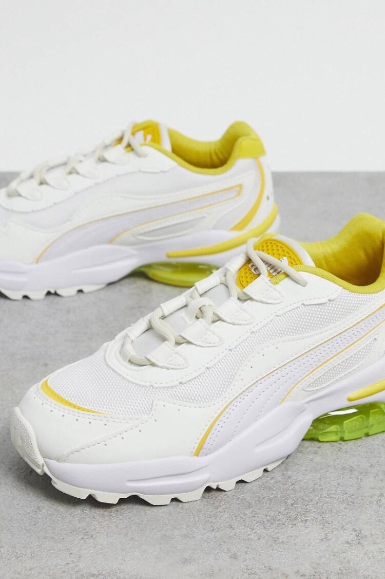 Кроссовки белого/желтого цвета Puma Cel Stellar