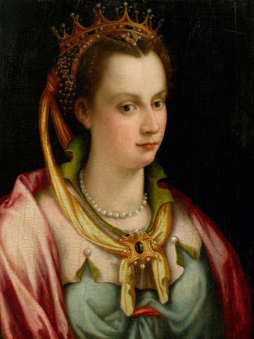 Св. Екатерина. Ф. Морандини. Продана на аукционе в Галерея Келлер (Цюрих)