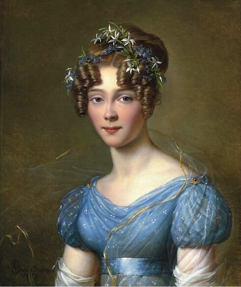 Alexandre J. Dubois Drahone. Портрет Amélie Du Bois, 1821 год