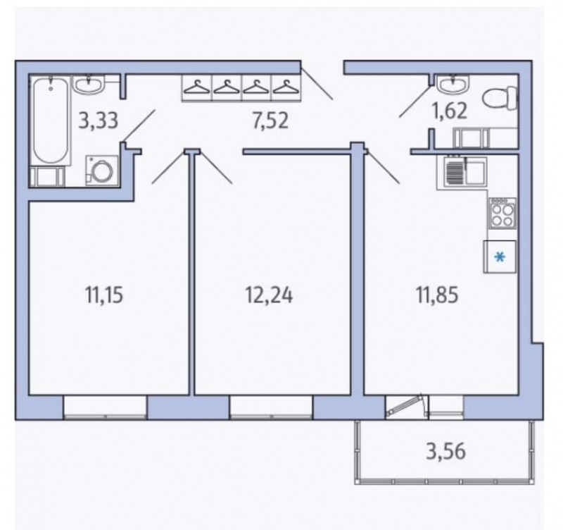 Продуманная планировка и комнаты правильной формы, где можно все удобно разместить, не загружая пространства