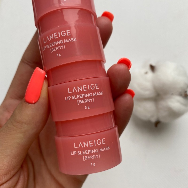Ночная маска для губ LANEIGE BERRY с увлажняющим эффектом, 3 шт