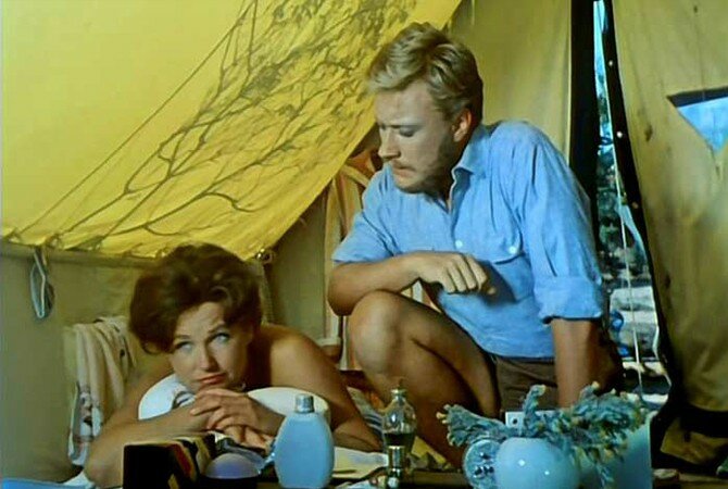 Андрей Миронов и Наталья Фатеева в фильме «Три плюс два», 1963 год