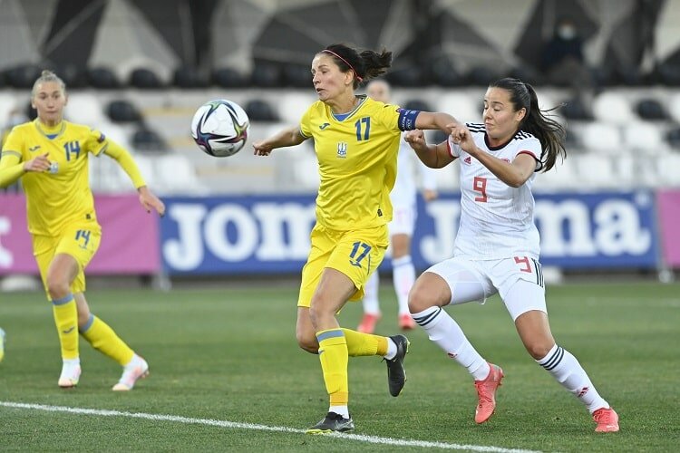 Украина-Испания (женщины) Квалификация на ЧМ по футболу 2023г. Два красивых гола