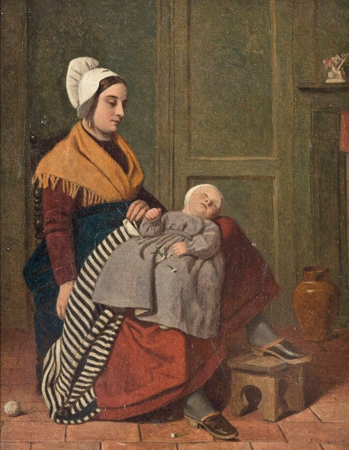 Мать и дитя. худ. Джеймс Коллинсон. Источник: pinterest