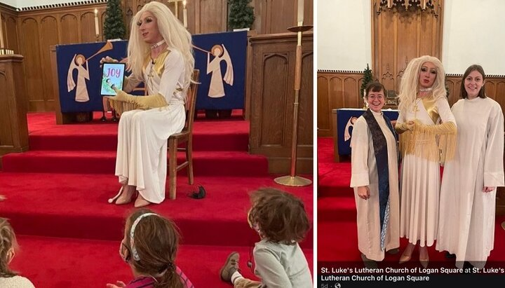 Лютеранский пастор в женском платье провел с детьми «Час трансвестита»